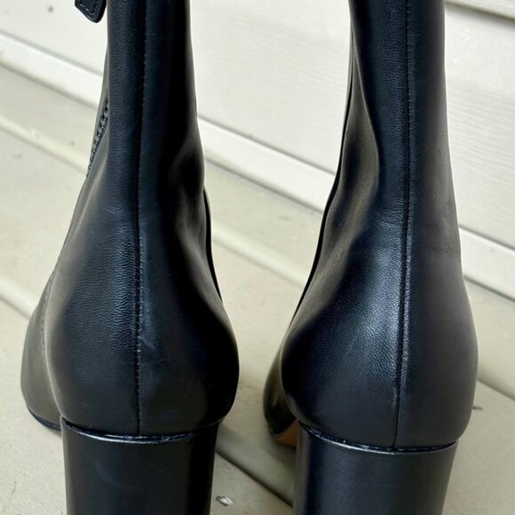 Banana Republic Black Leather Ankle Boots | Size 8 - Picture 8 of 9